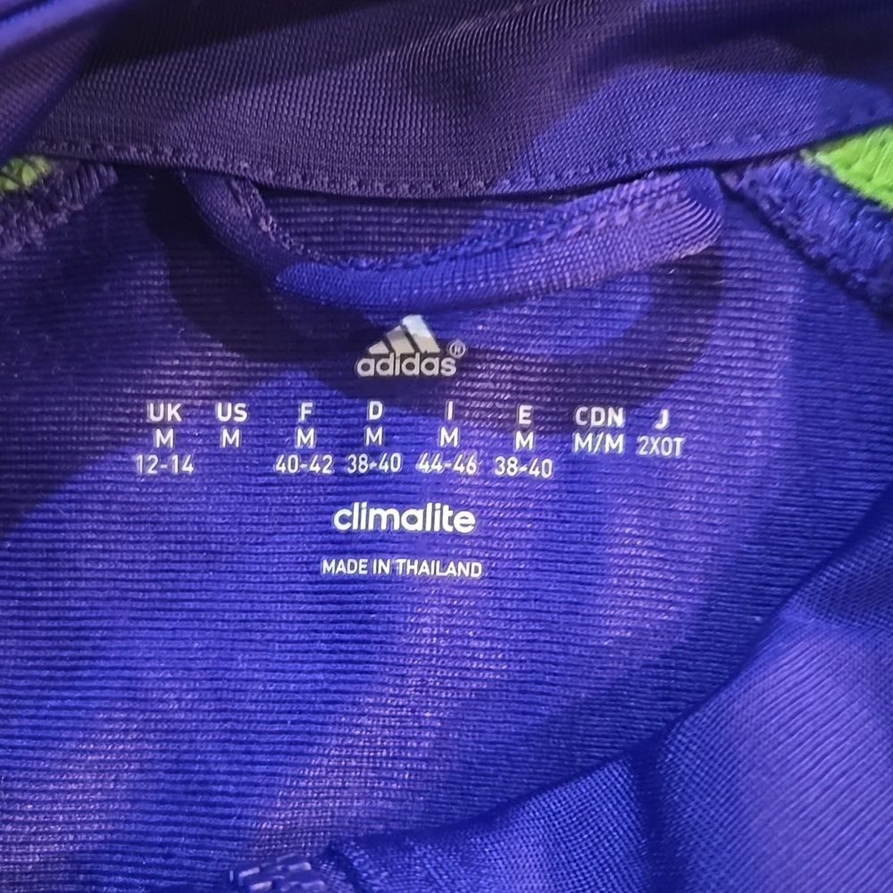 NWT Adidas Big Score Jacket Purple and Lime Green Size Medium - Picture 3 of 9